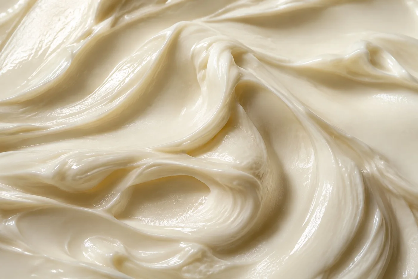 Sculptural ridges of soft ivory cream